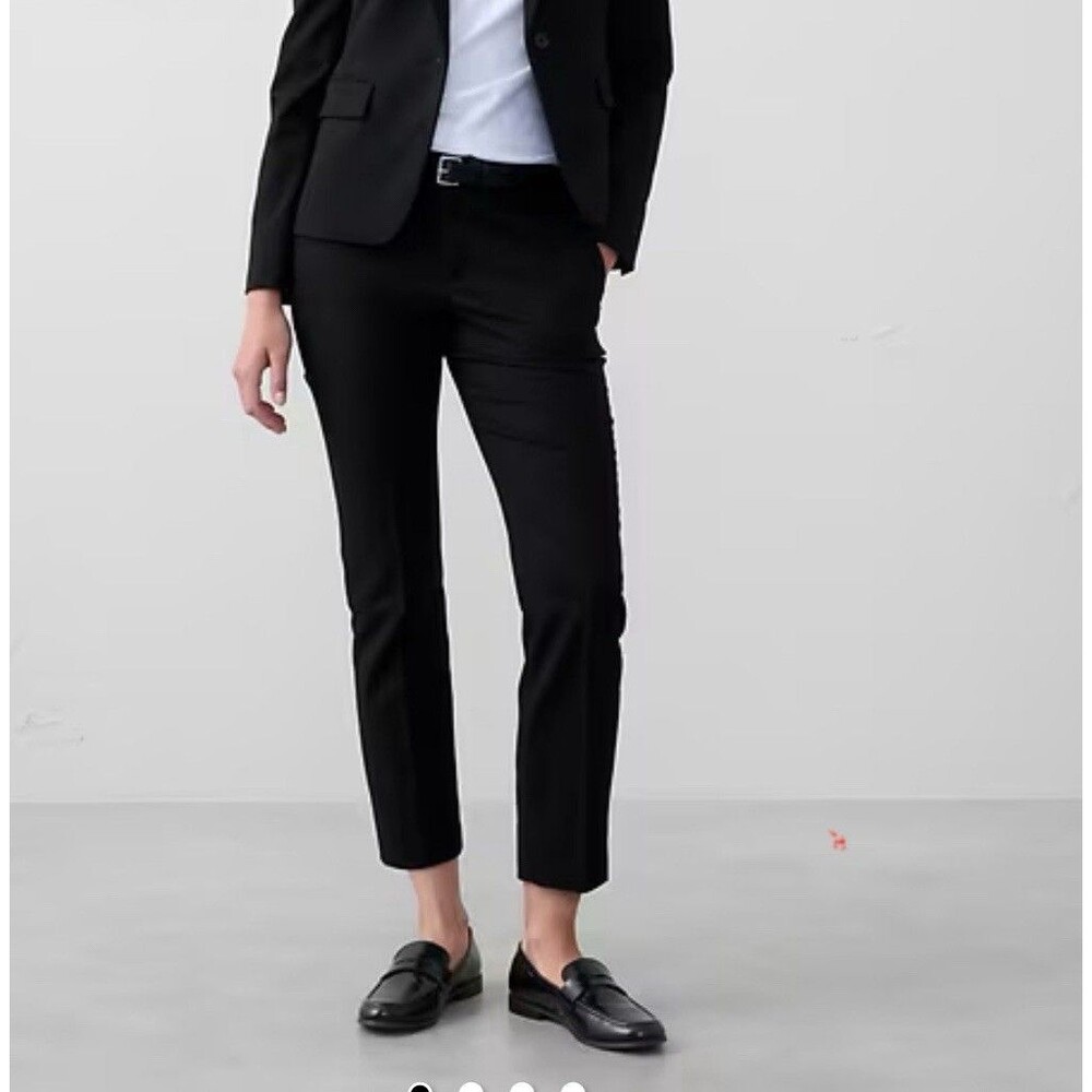 Banana Republic Women’s Ryan Ankle Straight Fit Pants Black Size Petite 4
